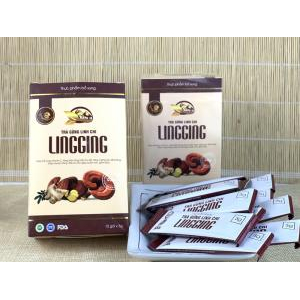 Trà Gừng Linh Chi LINGGING, Hộp 12 Gói x 3g